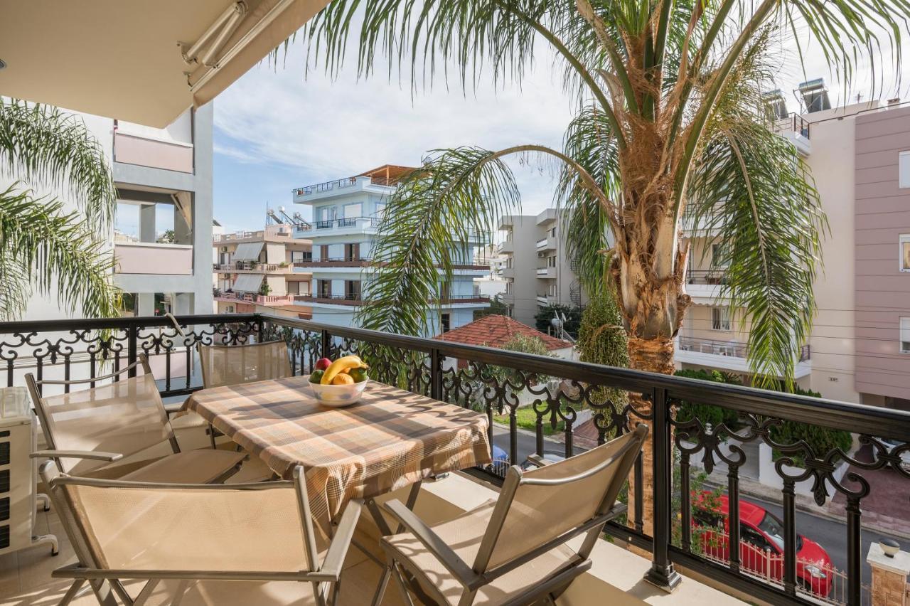 ハニアLuxury Coastal Retreat, Mountain View Balcony With Palm Trees & Parkingアパートメント エクステリア 写真