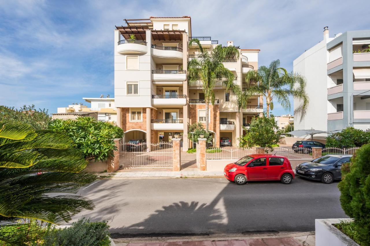 ハニアLuxury Coastal Retreat, Mountain View Balcony With Palm Trees & Parkingアパートメント エクステリア 写真